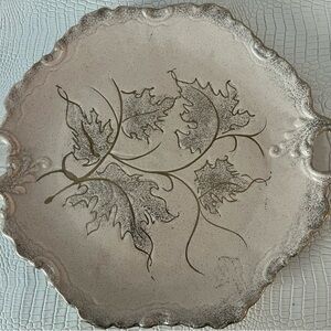 Vintage Pink and Gold Leaf Serveware